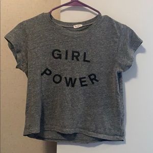 Grey John Galt “girl power” tank top